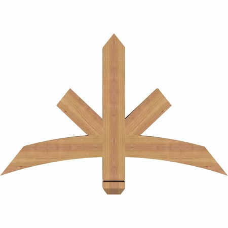 Ekena Millwork Alberta Smooth Timber Gable Bracket, Western Red Cedar, 36"W x 23"H x 3 1/2"D x 3 1/2"F, 15/12 Pitch GBW036X23X0404ALB00SWR